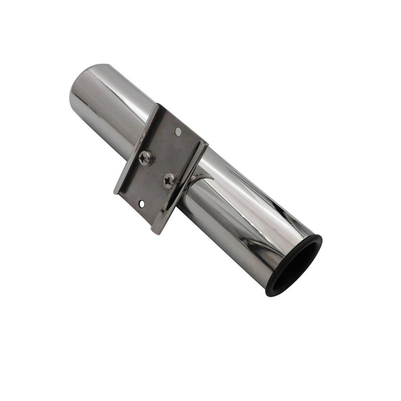 1 Piece Fishing Rod Holder Support Sturdy Easy Installation with PVC Insert Yacht Stainless Steel Mount Fishing Rod Socket