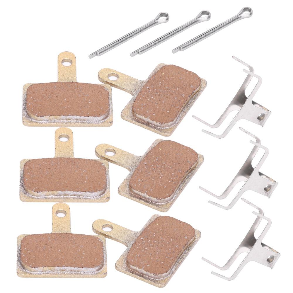 3 Paar Kupferbasierte Ganzmetall-Scheibenbremsbeläge Robuste Hochleistungs-Fahrradbremsbeläge Goldene Bremsbeläge Ersatzkit