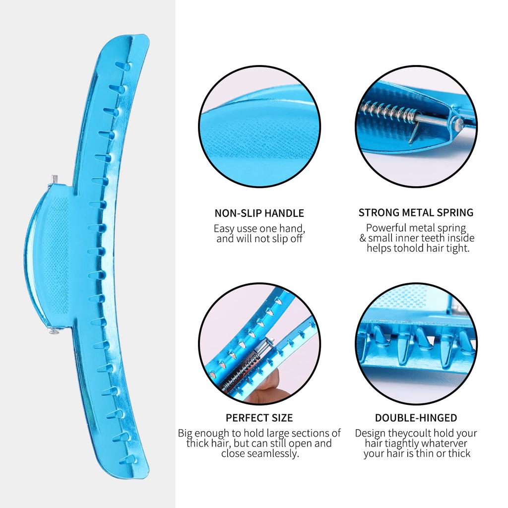 6PCS Vintage Metal Finger Wave Hair Clips Aluminum Hairpin Hairdressing Salon Barber Styling Tool Fixed Hairclips