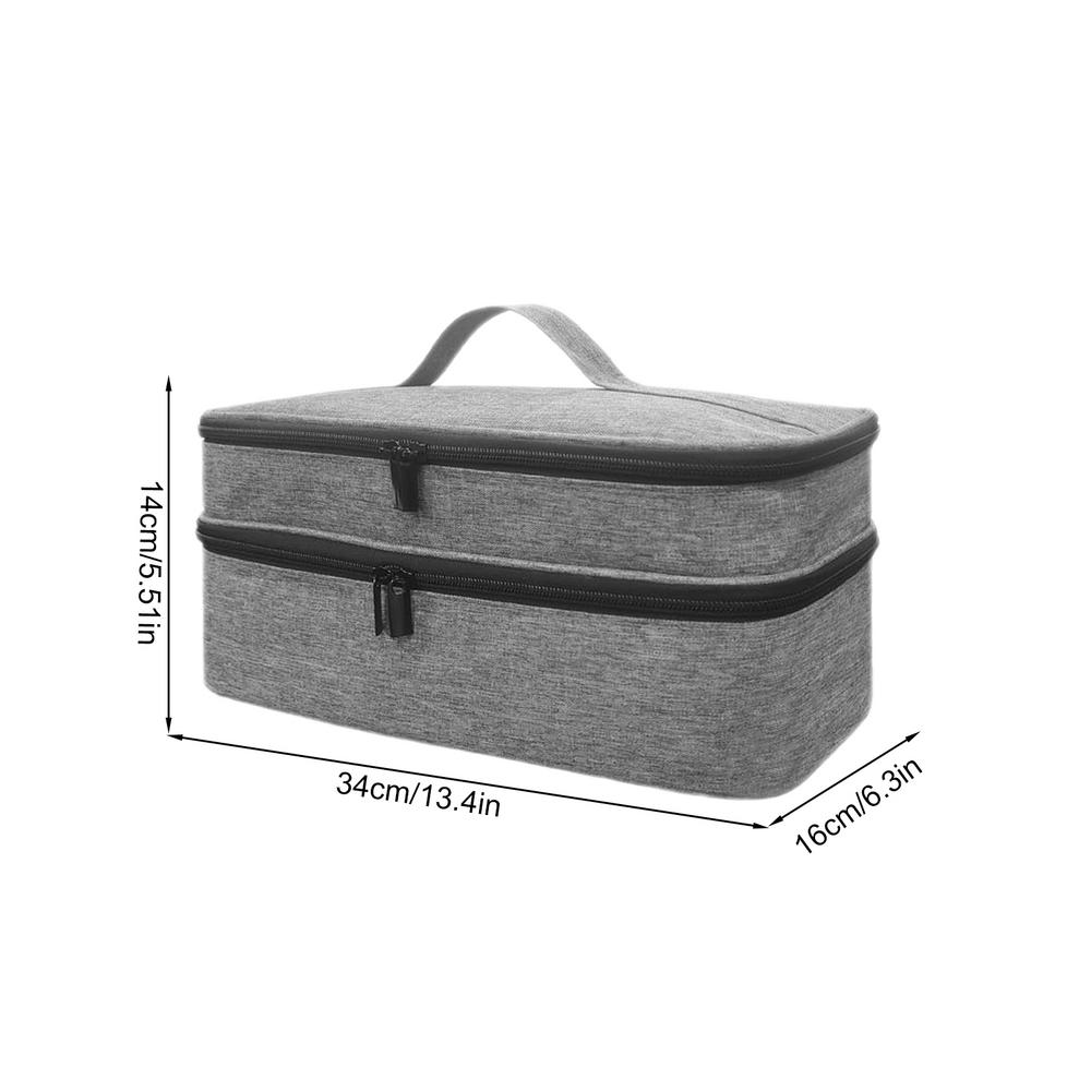 

Portable Hair Dryer Case Waterproof Large Capacity Hair Curler Bag Double-Layer for Shark Flexstyle/DysonAirwrap серый