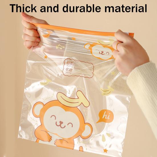 10PCS Storage Bag Transparent Zippered Storage Bag with Writing Label Area Moisture Resistant Organization Bag for Home Travel Packing
