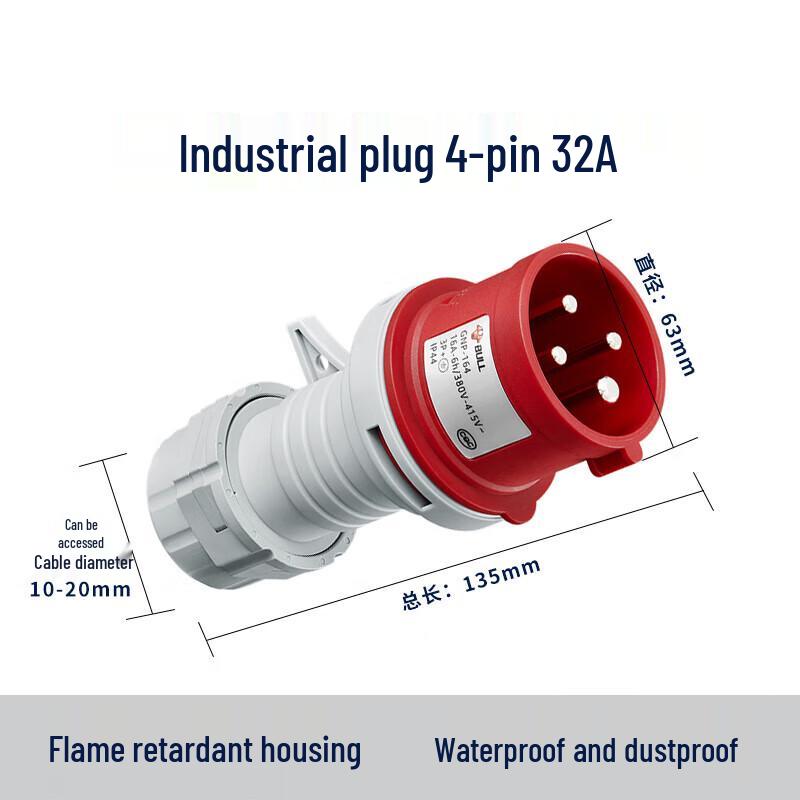 BULL Waterproof Industrial Plug