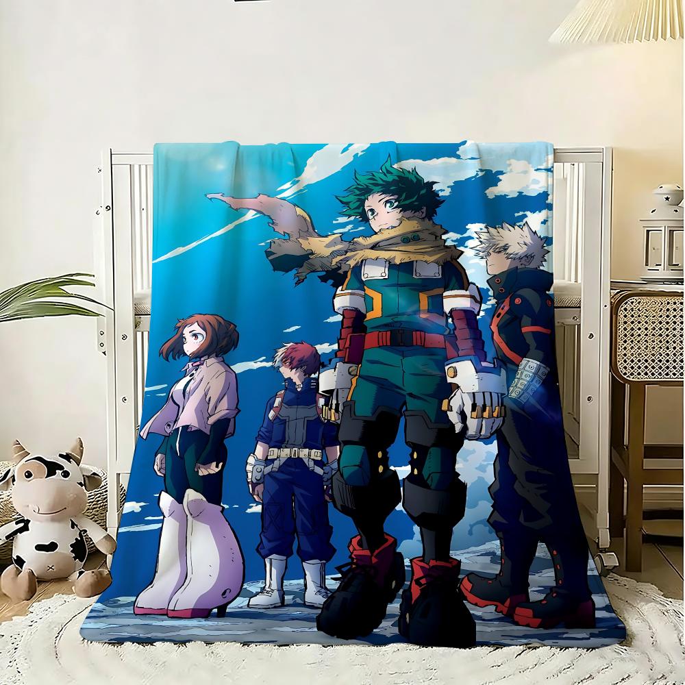 My Hero Academia Anime Throw 240g Flannel Blanket Lightweight Soft Skin-friendly Summer Thin Throw Blanket