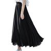 Women's Fairy Style Long Chiffon A-line Skirt - Slimming White Dance Hem for Summer