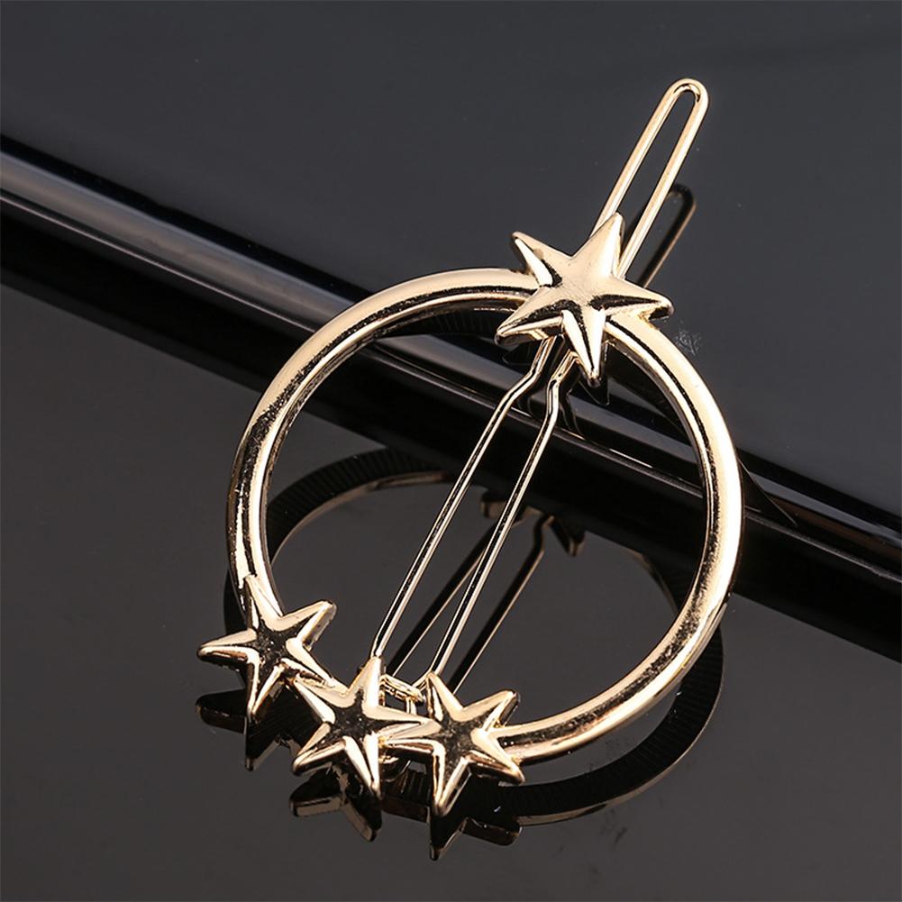 Simple Versatile Alloy Hollow Hair Clip Multiple Shaped Bangs Hairpin Headwear Hair Accessory for Female