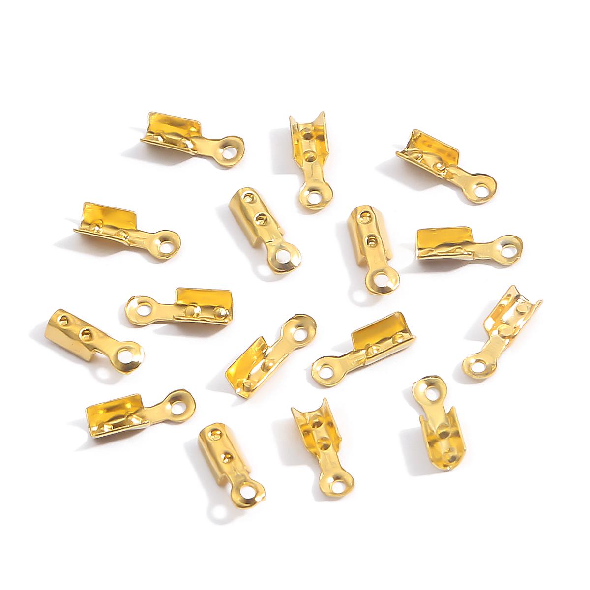 

50 шт., зажимы для шнура, застежки, ленты, обжимная пряжка, ювелирные изделия, аксессуары «сделай сам» 8x3mm