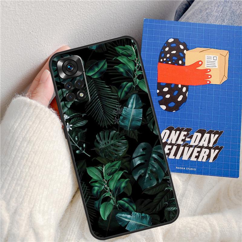 Tropical Green Plant Leaf Funda For Xiaomi Redmi Note 11 9 10 12 13 14 Pro 9S 10S 11S 12S Redmi 13C 10C 12C 14C Case