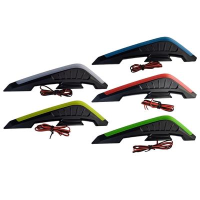 Pair of Wind Fairing Front Side Spoiler Winglets Motorcycle Bike Stability with LED Lights for Riding Safety
