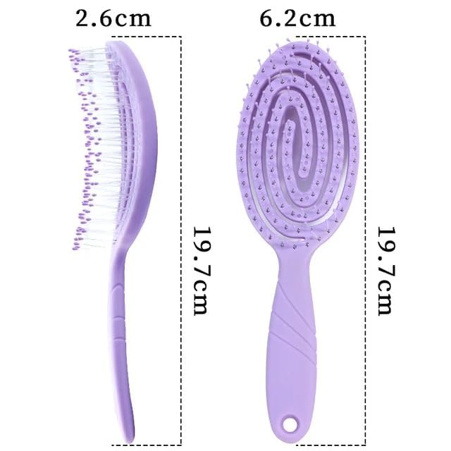 URBAN BOX Oval- Hair Brush Organic Detangling Hair Brush - Does Not Pull On Hair - Straight, Curly & Wet Hair - Unique Spiral Design for Women, Men