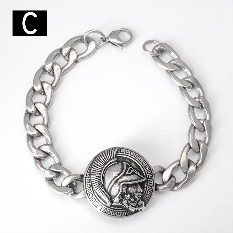 Stainless Steel Viking Infinity Knot Titanium Steel Cuban Hip Hop Bracelet