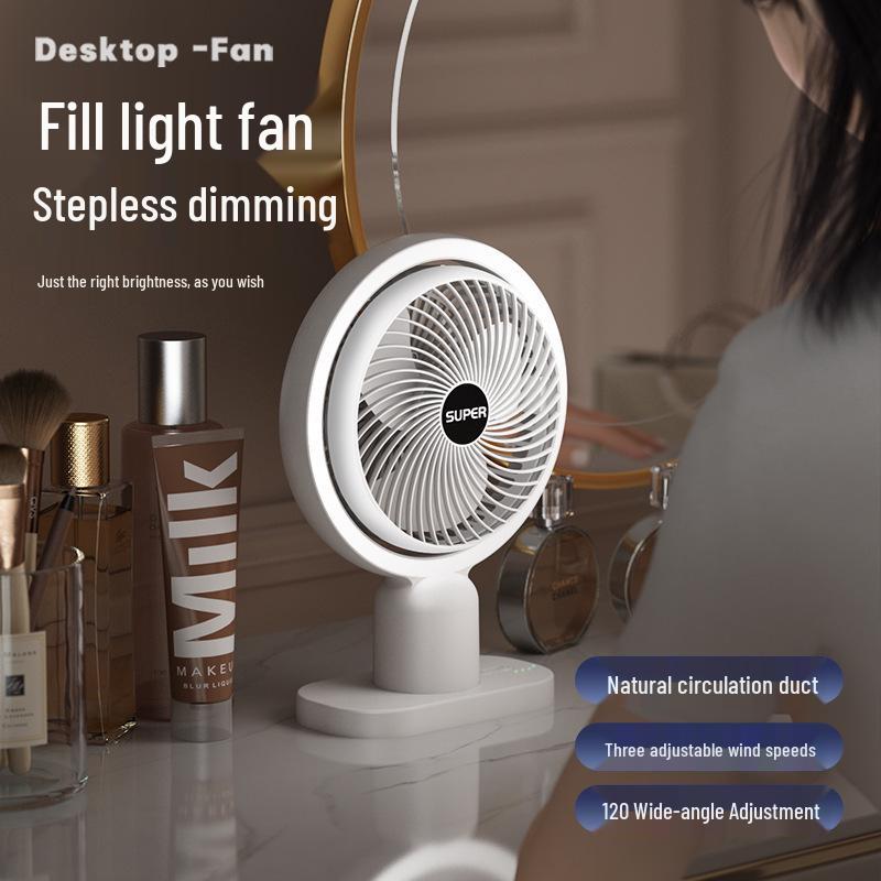 Rechargeable USB Desktop Fan with High Wind Power for Office and Dorm