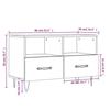 VidaXL Meuble TV Gris béton 80x36x50 cm Bois d'ingénierie 828968
