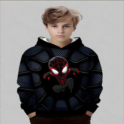 2026 Kinder-Kapuzenpullover 3D-Spinnen-Aufdruck Neue Herren- und Damen-Kapuzenpullover Lässige Neutrale Kapuzenpullover Kinder-Kapuzenpullover Kleidung
