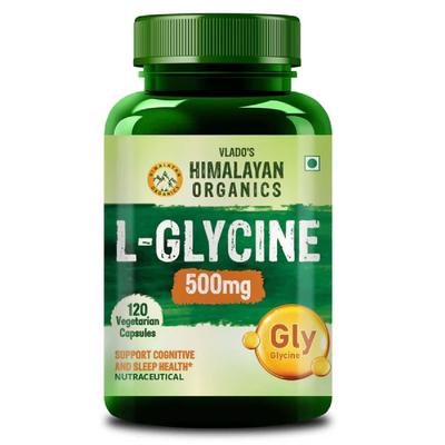 Capsule Vlado’s L-Glicină 500mg Supliment cu Aminoacid Pentru Somn Recuperare Musculară Și Suport Cerebral 120 Bucăți