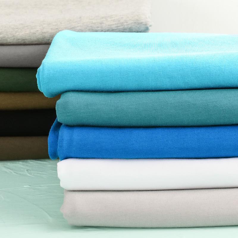 Stretchy Cotton Jersey Fabric For Diy Tops And Dress Casual Wear Cloth Sewing Material  50*170cm/Piece  KA0385