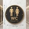 Door Hanging 2D Flat Sign Wall Decoration Modern Toilet Sign German Toilet Sign  Bathroom Door