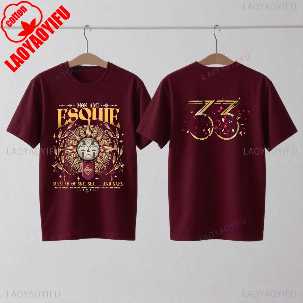 Koszulka Esquie Clair Obscur Expedition 33 Zabawna koszulka Esquie dla graczy dla fanów Prezent Moda letnia Casual Miękka bawełna Krótki rękaw Top