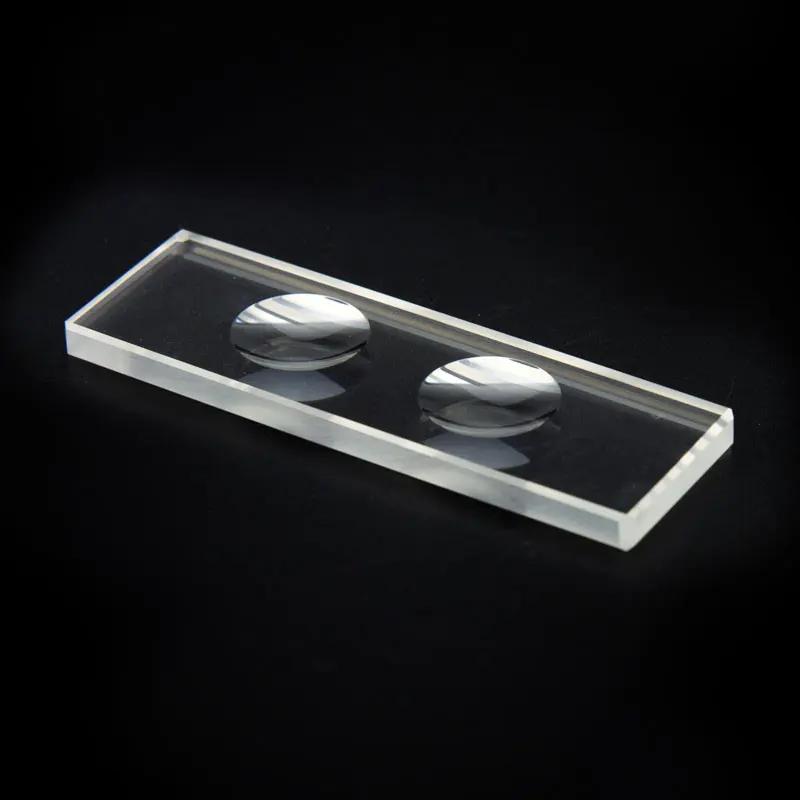

5mm Thickness Circular Concave Cavity Biological Microscope Slide Optical Glass Multiple Wells Optional