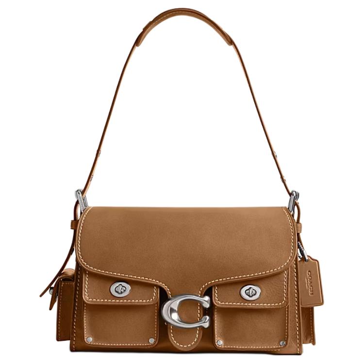 

Coach Tabby Cargo 26 Logo Charm Shoulder Bag Women shoulder bag Brown CU124-LHT7J Basic Set (Bag+Dust Bag)