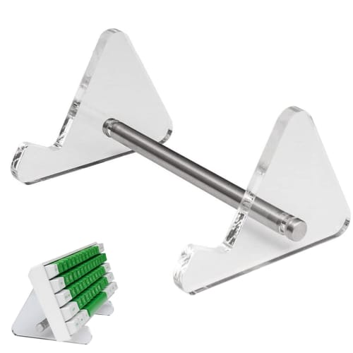 Office Keyboard Holder | Desk Keyboard Stand with Manual Installation, Acrylic Tilt Holder for Men and Women | Clear Acrylic Keyboard Display Easel fo