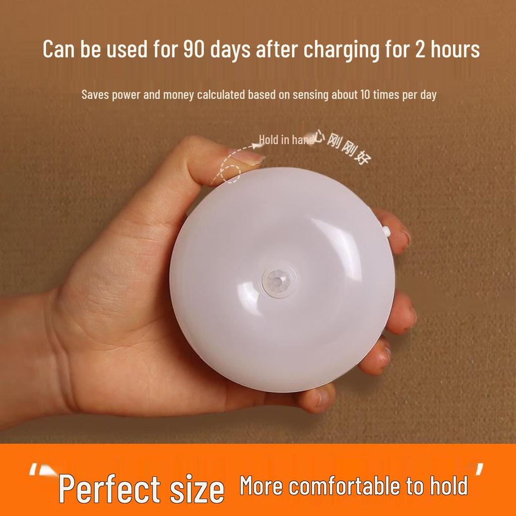 Smart Rechargeable LED Motion Sensor Night Light for Bedroom, Bathroom, Stairs, and Hallways
