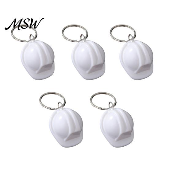 Hard Hat Pendant 5Pcs Mini Security Helmet Keychain, Simulated Construction Key Decorative Holders Ring Holder, Keychain for Backpacks Handbags Small