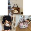 Hello Kitty Cartoon Plush Faux Leather Backpack For Daily Use And Storage