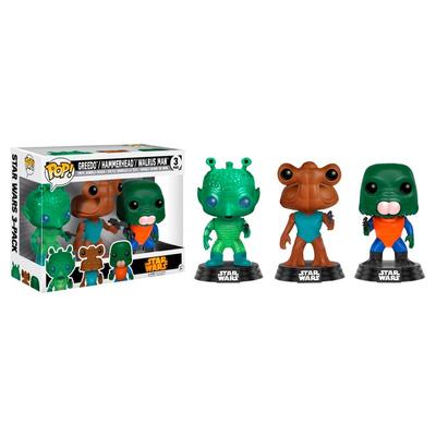 Funko POP! Star Wars - Greedo, Hammerhead, Walrus Man Vinyl Figures 3-pack NYCC-2017 Convent