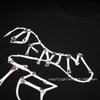 Denim Tears Limited Skeleton Splicing Printed Short-sleeved T-shirt Men's and Women's Same Summer Wear Trendy Brand