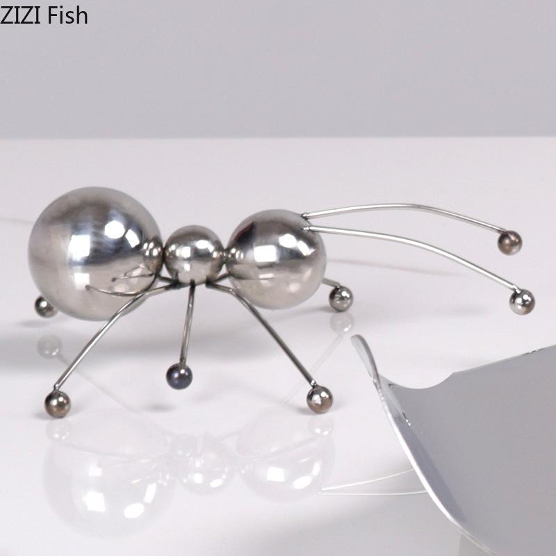 Abstract Art Metal Ants Statue Desk Decoration Crafts Ornaments Golden/silver Ants Artwork Sculpture Room Aesthetic Decor
