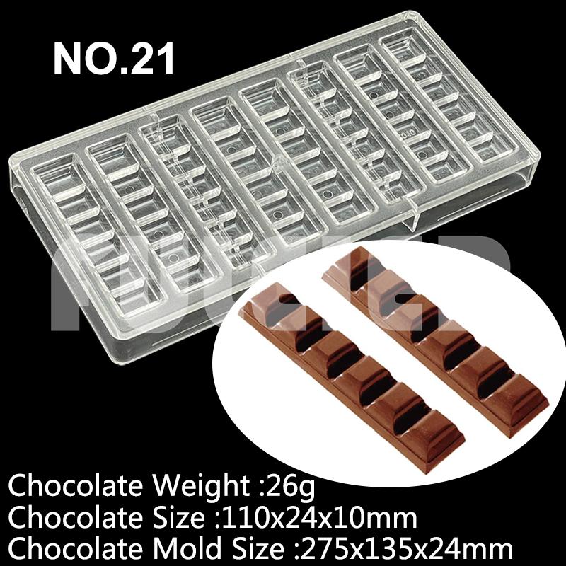 Polycarbonat Schokoladenformen Quadratisch Rund Süßigkeiten Süßwarenriegel Form Backen Kuchen BonBon Süßwarenwerkzeuge Backzubehör