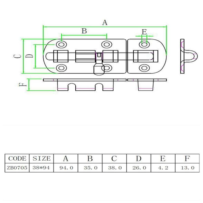 Știfturi de ușă marine din oțel inoxidabil 316 Știfturi de fereastră de ușă Știfturi de tragere zăvor îngroșat Știfturi de ușă Feronerie