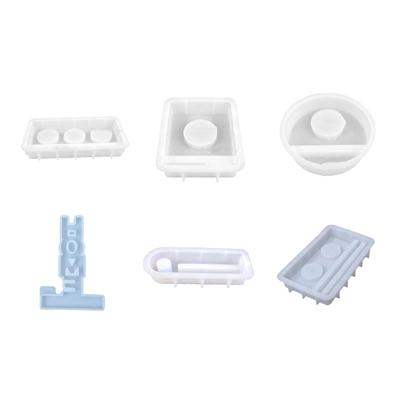 Candlesticks Silicone Molds for DIY Decorations Square Candle Holder Resins Moulds Casting Mould Candle Holder Molds