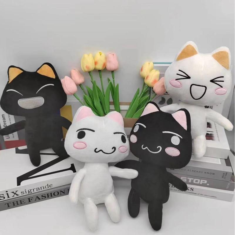 Cartoon Couple Black And White Cat Plush Toys Cute Animals High Quality Creative Simulated Stuffed Doll Home Decor Birthday Gift