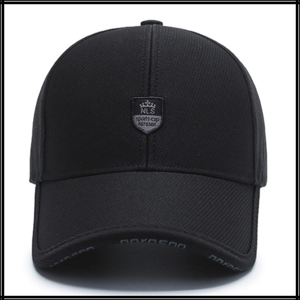 CZA144 [White Fang] Cap, Hat, Simple, Trendy, Spring/Autumn, Stylish, Cool, Men's, Women's, (Black)