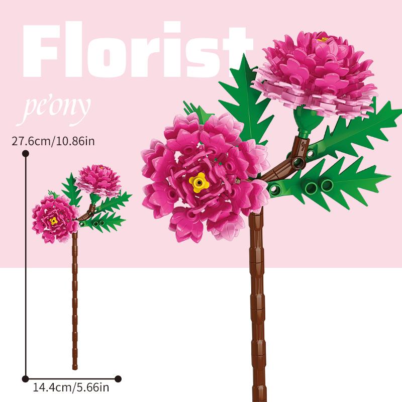 Children's Puzzle Small Particle Patchwork Wooden Flower Simulation Wooden Flower Patchwork Home Decoration Model