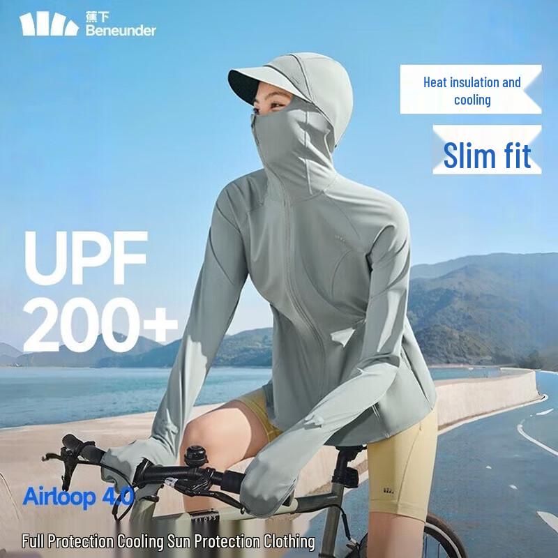 Beneunder Women s Cinch-Waist Sun Protection Jacket AL823 XL облачно-серый