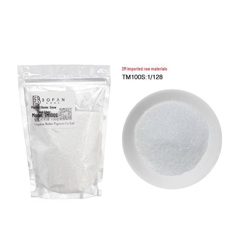 Latex Paint Glitter Powder: Yanjing Stone Silver Sequin Flash, Cosmetic Grade Safe Fine Silver Powder