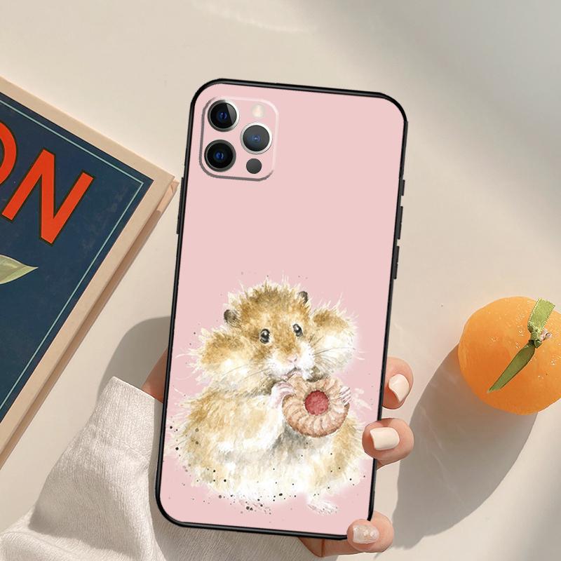 Animal Guinea Pig Funda Case For iPhone 16 15 14 Pro Max 11 12 13 Pro Max Mini XR 16 15 Plus 16e Phone Cover