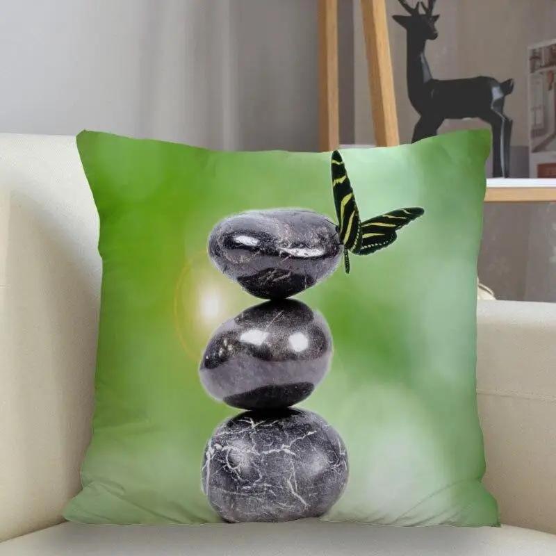 New Zen Stone Pillowcase Sofa Decoration Cushion Cover  Home