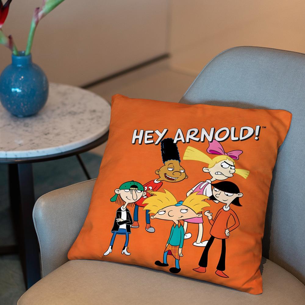 H-Hey ArnoldS Cushion Cover 2-in-1 Reversible Plush Pillow Cover | Car/Sofa/Bed | Perfect Gift