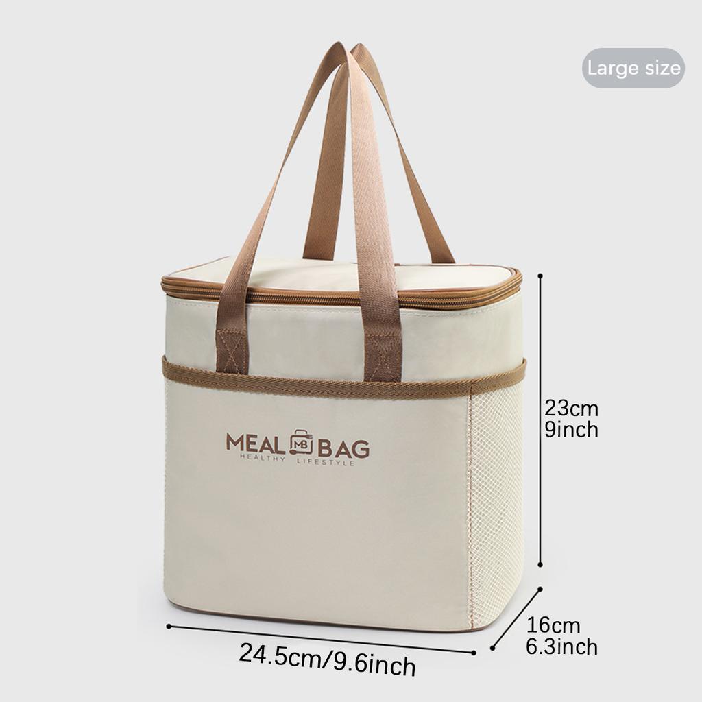 Portable lunch bag food insulated box Waterproof shoulder strap insulated box, hand-held lunch box bag,Aluminum Foil Thickened