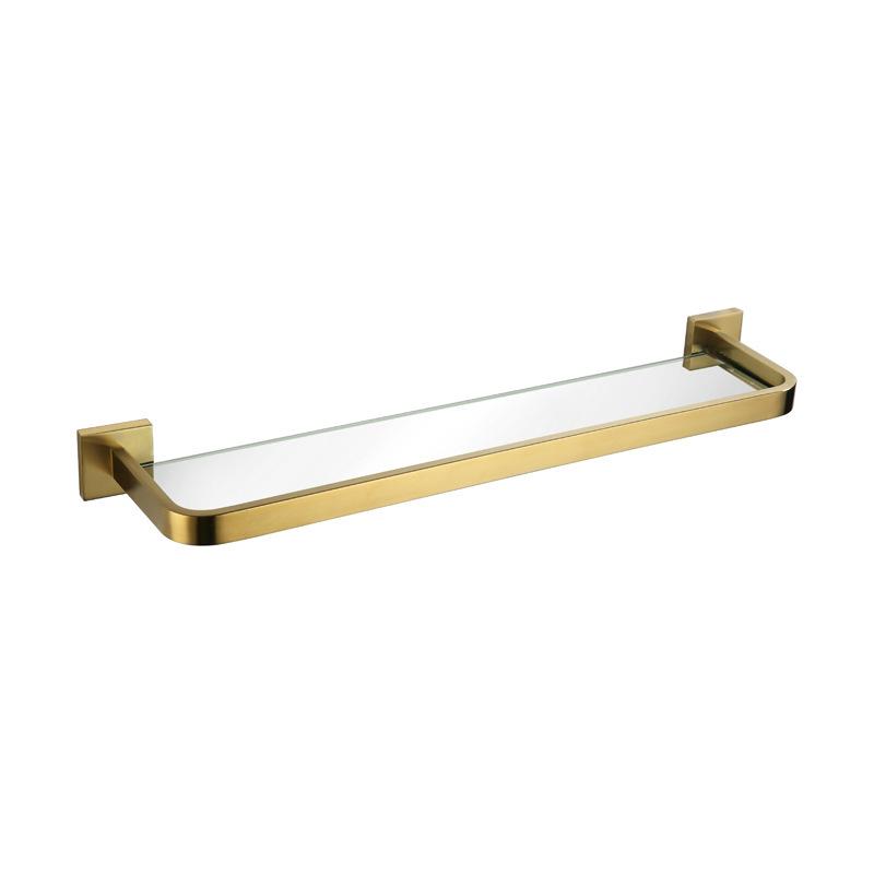 304 Stainless Steel Bathroom Set: Square Rack, Coat Hook, Toilet Paper Holder, and Brush