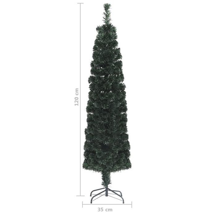 VidaXL Artificial Slim Christmas Tree and Stand Christmas Tree Decoration Christmas Garden Patio Backyard Outdoor 120 Cm 328443
