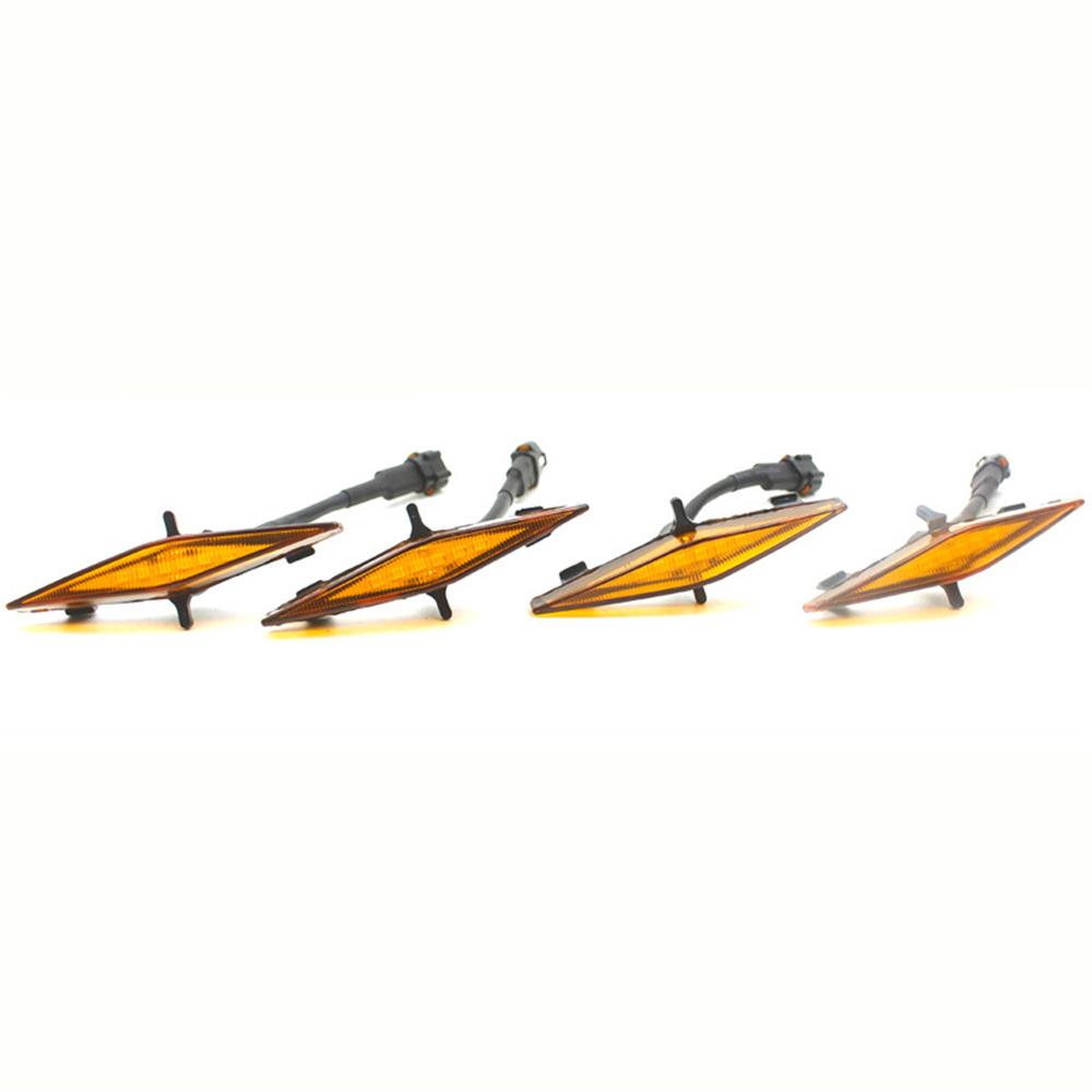 4pcs Front Grille Mesh LED Amber Lights Raptor Style For Toyota 4Runner 2014-21