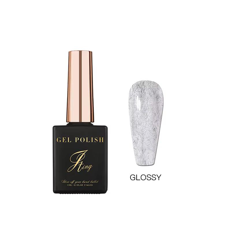 JTING high quality hot popular non wipe fur top coat gel polish clear OEM Customize bottle 15ml functional gel nail