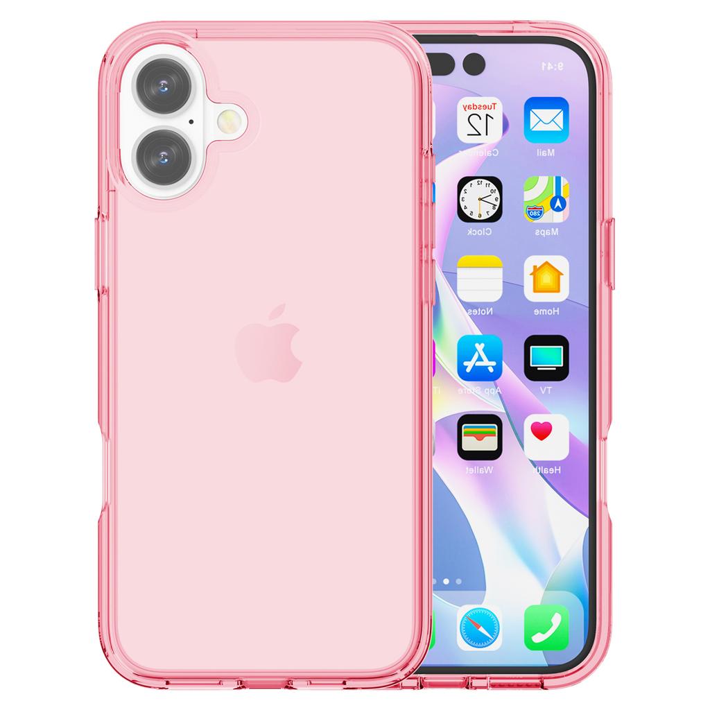 For iPhone 16 Plus Case Transparent PC+TPU Hybrid Phone Cover