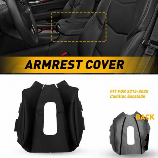 Leather Console Lid Center Armrest Cover Trim For Cadillac Escalade 2015-