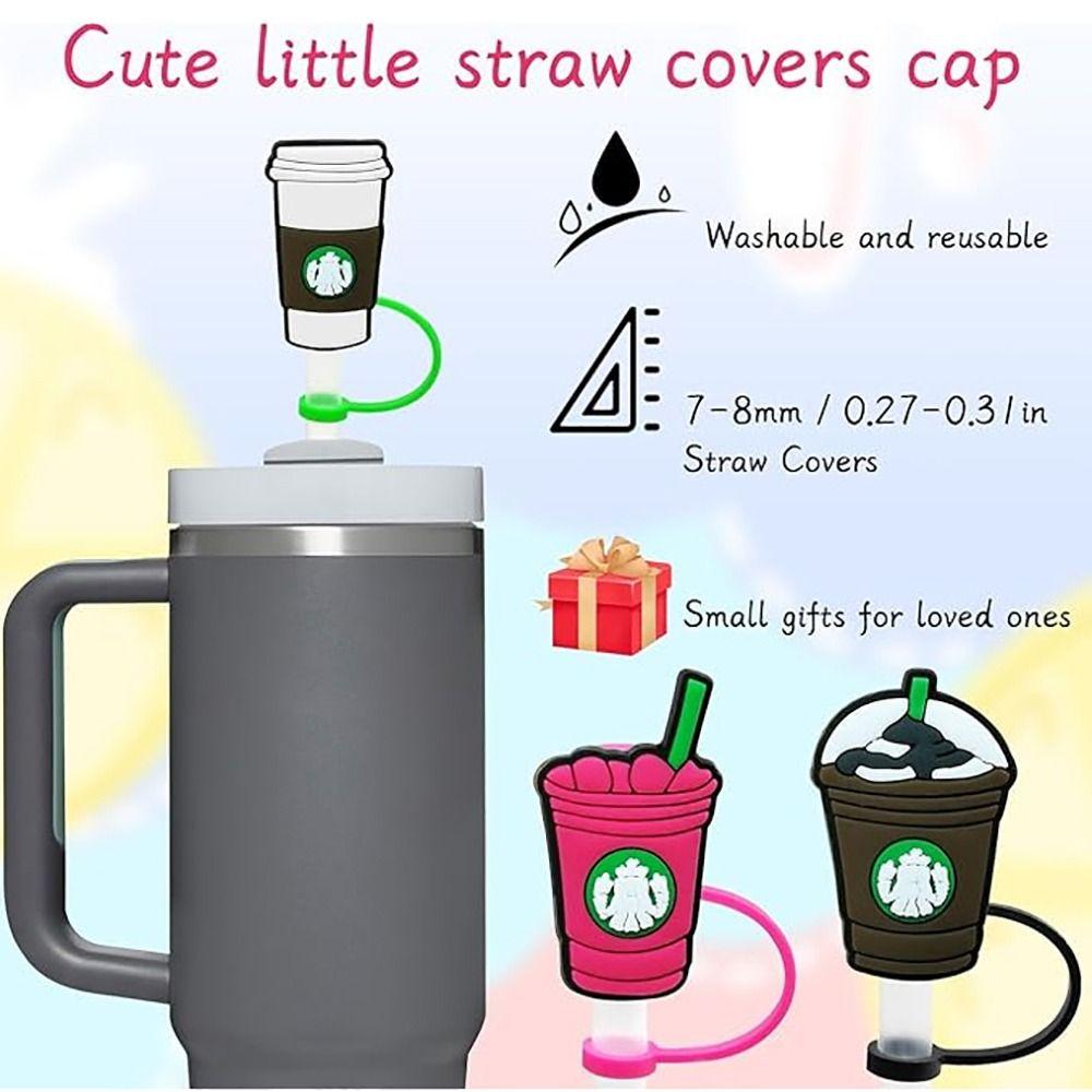 1/4Pcs BPA Free Drinking Straw Tips Cover Protectors Cap Straw Cap Durable Silicone Straw Cover