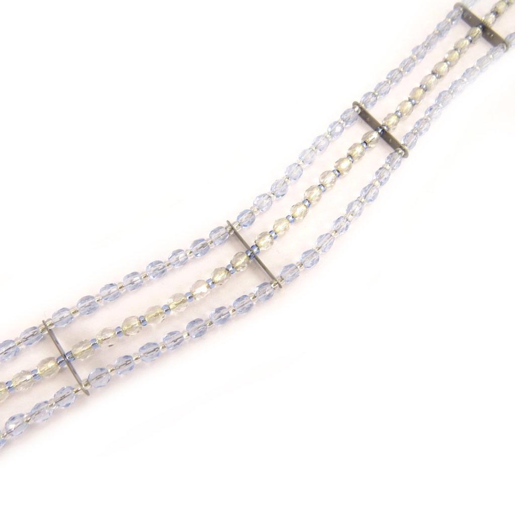 Les Trésors De Lily [D5822] - Designer 'Kianda Glam' Sky Blue Choker